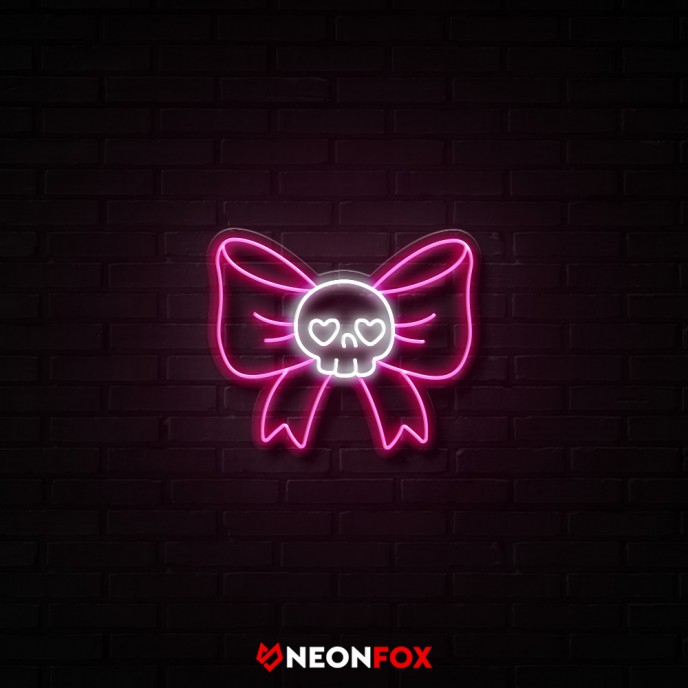 Skull with ribbon - NEON LED Sign Skull with ribbon - NEON LED Sign