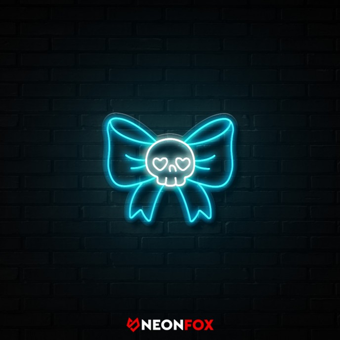 Skull with ribbon - NEON LED Sign Skull with ribbon - NEON LED Sign