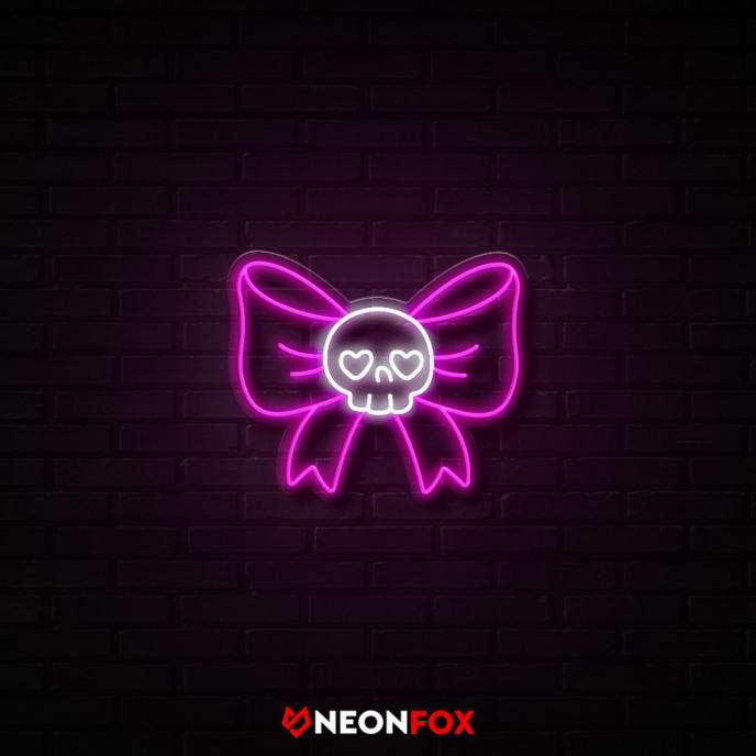 Skull with ribbon - NEON LED Sign Skull with ribbon - NEON LED Sign