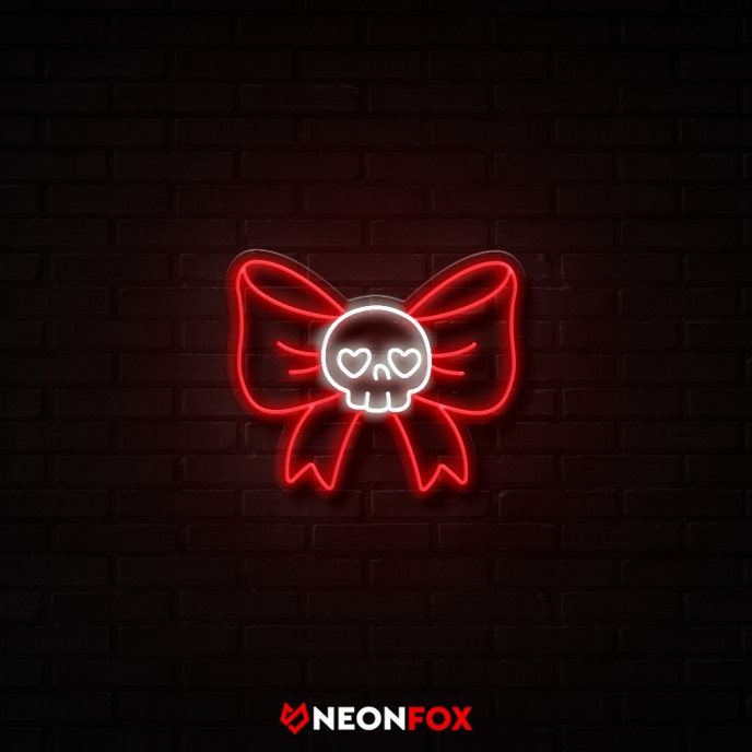 Skull with ribbon - NEON LED Sign Skull with ribbon - NEON LED Sign
