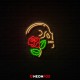 Skull with rose - NEON LED Sign Skull with rose - NEON LED Sign
