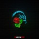 Skull with rose - NEON LED Sign Skull with rose - NEON LED Sign