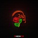 Skull with rose - NEON LED Sign Skull with rose - NEON LED Sign