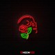 Skull with rose - NEON LED Sign Skull with rose - NEON LED Sign
