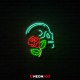 Skull with rose - NEON LED Sign Skull with rose - NEON LED Sign