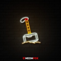 Thor hammer - Επιγραφή ΝΕΟΝ LED