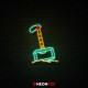 Thor hammer - Επιγραφή ΝΕΟΝ LED