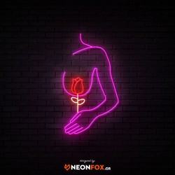 Rose on breast - NEON LED Sign Rose on breast - NEON LED Sign