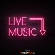 Live Music - NEON LED Sign