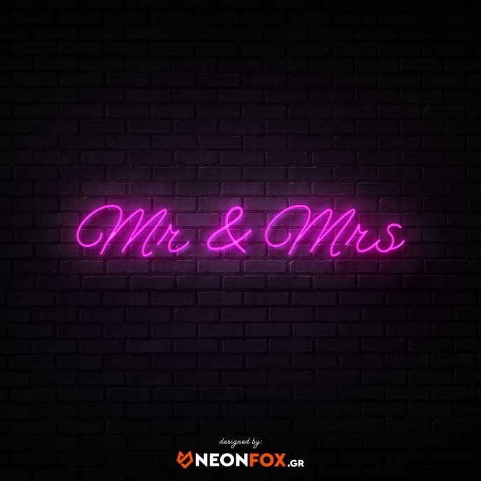 Mr & Mrs - Επιγραφή ΝΕΟΝ LED