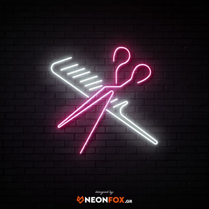 Comb And Scissors - NEON LED Sign