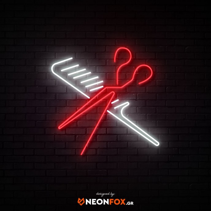 Comb And Scissors - NEON LED Sign
