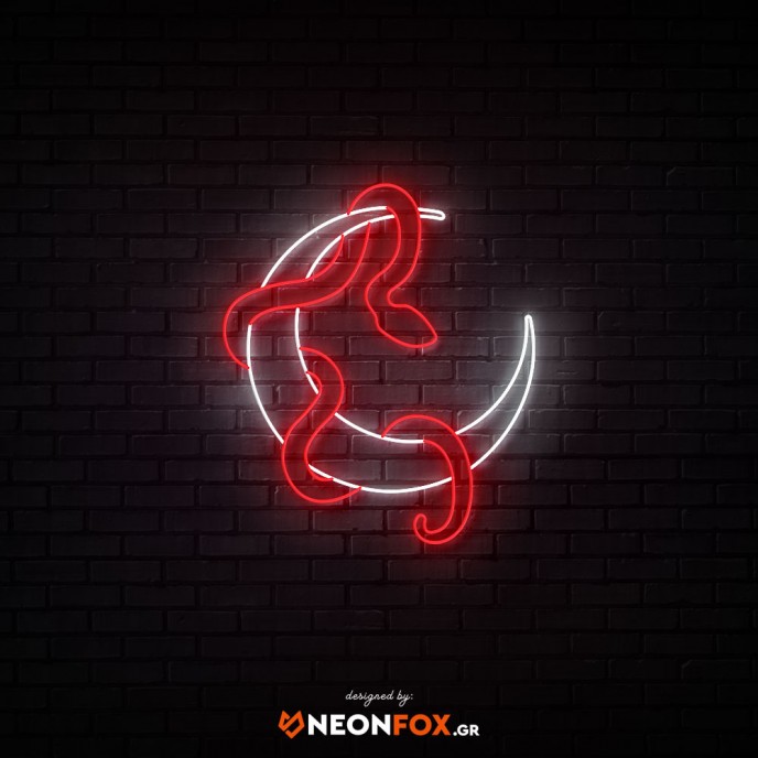 Snake On The Moon - NEON LED Sign